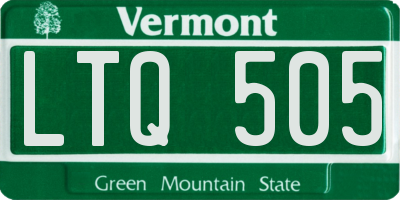 VT license plate LTQ505