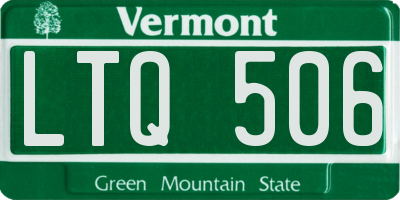 VT license plate LTQ506