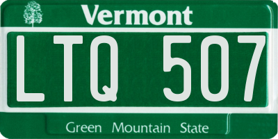 VT license plate LTQ507