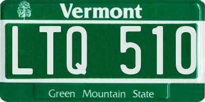 VT license plate LTQ510