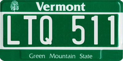 VT license plate LTQ511