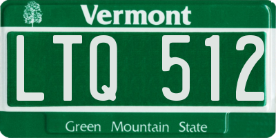 VT license plate LTQ512