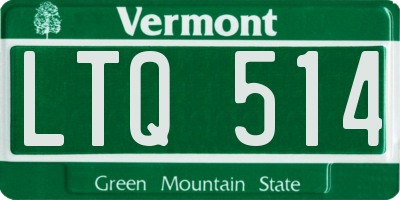 VT license plate LTQ514