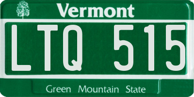 VT license plate LTQ515