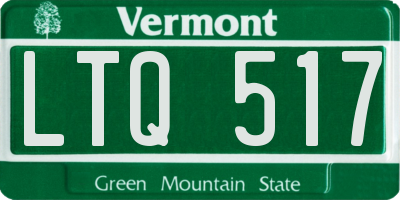 VT license plate LTQ517