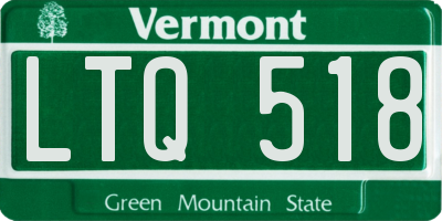 VT license plate LTQ518