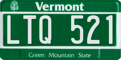 VT license plate LTQ521