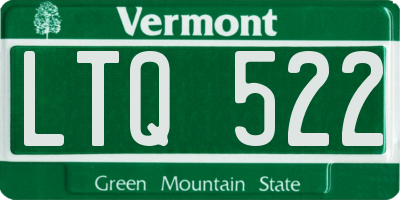 VT license plate LTQ522