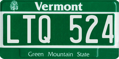 VT license plate LTQ524