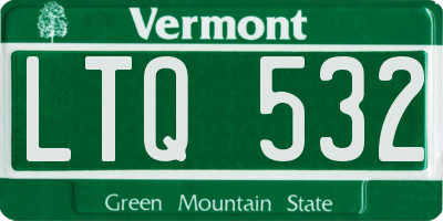 VT license plate LTQ532