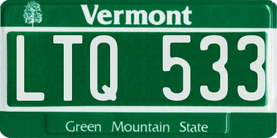 VT license plate LTQ533
