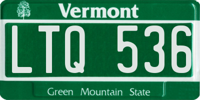 VT license plate LTQ536