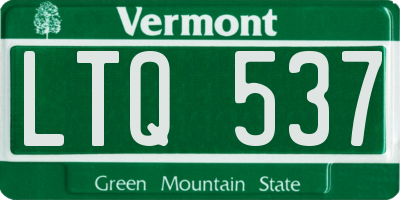 VT license plate LTQ537