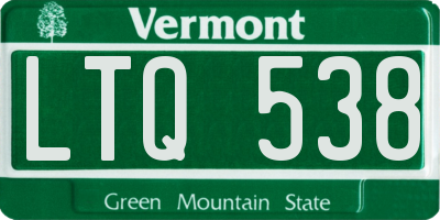 VT license plate LTQ538