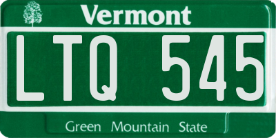 VT license plate LTQ545