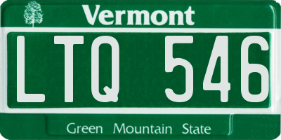VT license plate LTQ546