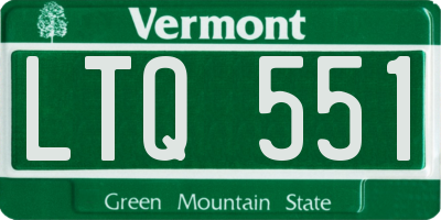 VT license plate LTQ551
