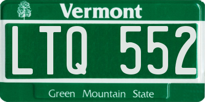 VT license plate LTQ552