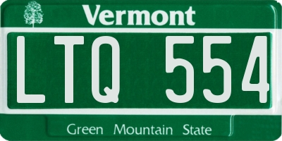 VT license plate LTQ554