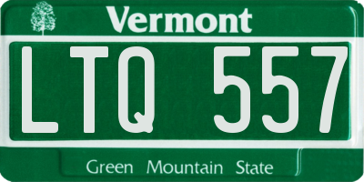 VT license plate LTQ557