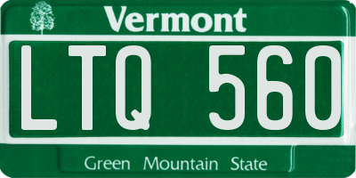 VT license plate LTQ560