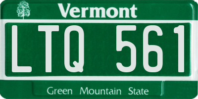 VT license plate LTQ561