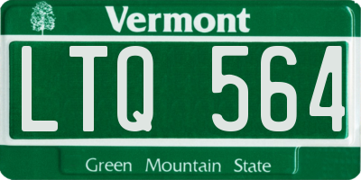 VT license plate LTQ564