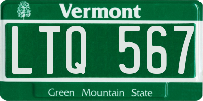 VT license plate LTQ567