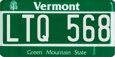 VT license plate LTQ568