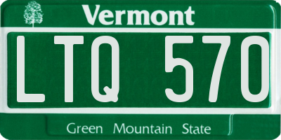 VT license plate LTQ570