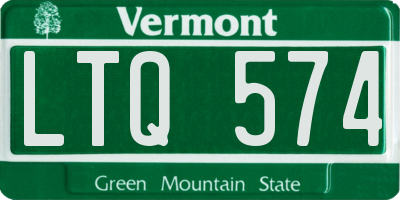 VT license plate LTQ574