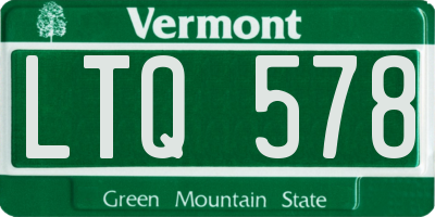 VT license plate LTQ578