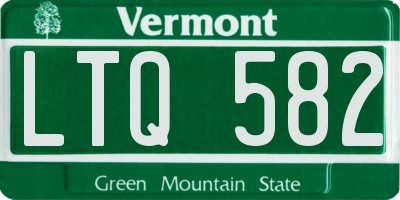 VT license plate LTQ582