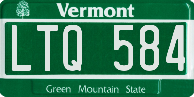 VT license plate LTQ584