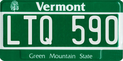 VT license plate LTQ590