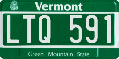 VT license plate LTQ591