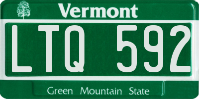 VT license plate LTQ592