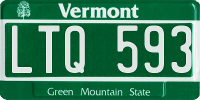 VT license plate LTQ593