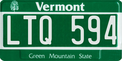 VT license plate LTQ594
