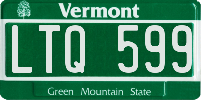 VT license plate LTQ599