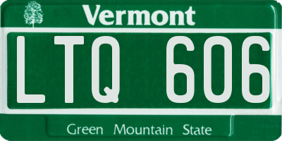VT license plate LTQ606