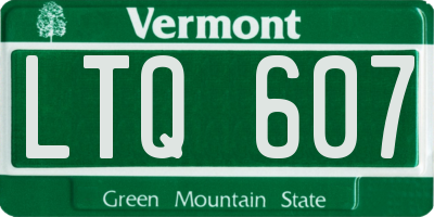 VT license plate LTQ607