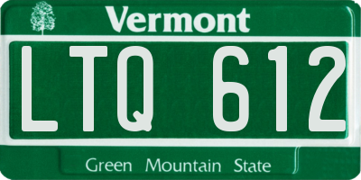 VT license plate LTQ612