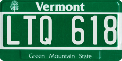 VT license plate LTQ618