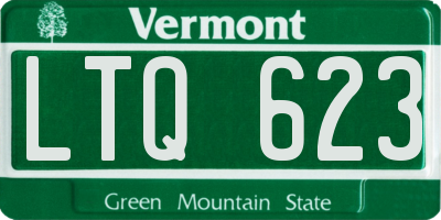 VT license plate LTQ623