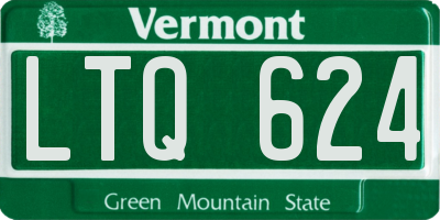 VT license plate LTQ624