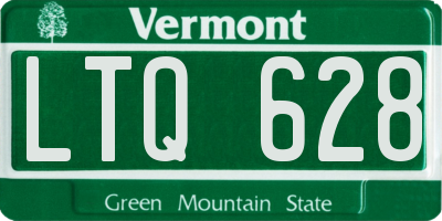 VT license plate LTQ628