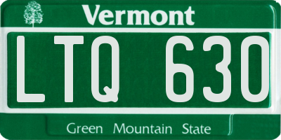 VT license plate LTQ630