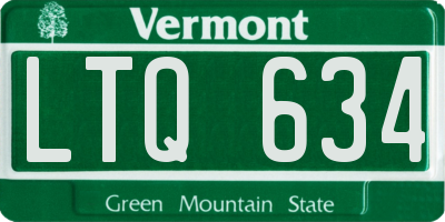 VT license plate LTQ634