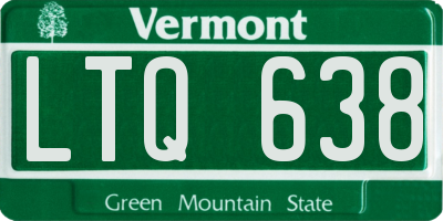 VT license plate LTQ638